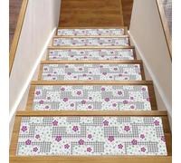 RODAILYCAY Tappetini per scale in legno antiscivolo, 15 confezioni da 20,3 x 76,2 cm, tappetini di sicurezza per interni, tappetini di sicurezza per bambini, anziani e animali domestici