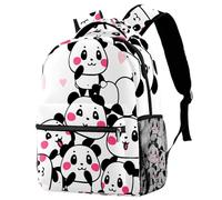 RODAILYCAY Zaino da scuola con piramide di panda carino per uomini e donne, borsa da viaggio con scomparti per laptop, borsa leggera per la scuola, zaino per la scuola media per ragazzi e ragazze