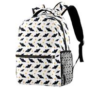 RODAILYCAY Zaino da viaggio per computer portatile con coniglio che gioca a pois zaino per scuola superiore grande zaino carino per uomo donna, Multicolore 7, 29.4x20x40cm/11.5x8x16 in, Casual