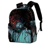 RODAILYCAY Zaino da viaggio per computer portatile con dinosauri Foresta Zaino per scuola superiore Zaino per libri di grande capacità Zaino carino per uomo, Multicolore 5., 29.4x20x40cm/11.5x8x16 in