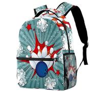 RODAILYCAY Zaino da viaggio per computer portatile con dinosauri Foresta Zaino per scuola superiore Zaino per libri di grande capacità Zaino carino per uomo, Multicolore 4., 29.4x20x40cm/11.5x8x16 in