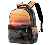RODAILYCAY Zaino da viaggio per computer portatile con dinosauri Foresta Zaino per scuola superiore Zaino per libri di grande capacità Zaino carino per uomo, Multicolore 8., 29.4x20x40cm/11.5x8x16 in
