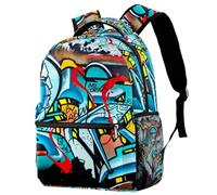 RODAILYCAY Zaino da viaggio per computer portatile con lettera principessa, zaino per scuola superiore, grande capacità, zaino carino per uomini e donne, Multicolore 4., 29.4x20x40cm/11.5x8x16 in