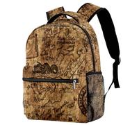 RODAILYCAY Zaino da viaggio per computer portatile con mappa dei pirati, 40,6 cm, grande zaino per la scuola per ragazzi e ragazze, borsa impermeabile per computer