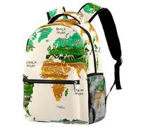 RODAILYCAY Zaino da viaggio per computer portatile con razzo spaziale stile cartone animato blu navy zaino per scuola superiore zaino per libri carino zaino per uomo donna, Multicolore 9, 29.4x20x40cm