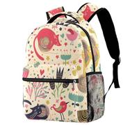 RODAILYCAY Zaino da viaggio per computer portatile con scritta "Cute Cartoon Group", per scuola superiore e universitaria, grazioso zaino per uomini e donne, Multicolore 6., 29.4x20x40cm/11.5x8x16 in