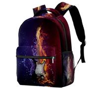 RODAILYCAY Zaino per la scuola con castello di Halloween e zucca, zaino per bambini, casual, borsa per libri, borsa per computer portatile, per uomo e donna, Multicolore 9, 29.4x20x40cm/11.5x8x16 in