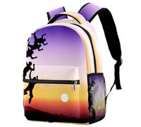 RODAILYCAY Zaino per la scuola con topolino e fiore, zaino per bambini, impermeabile, casual, per libri, computer portatile, per uomo e donna, Multicolore 2., 29.4x20x40cm/11.5x8x16 in, Casual
