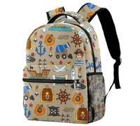 RODAILYCAY Zebra, zaino per la scuola per bambini, impermeabile, casual, per libri, computer portatile, da donna, Multicolore 2., 29.4x20x40cm/11.5x8x16 in, Casual