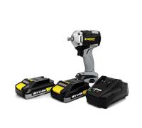 Rodcraft RC9067K2 - Avvitatore a percussione a batteria Mini eBeast, quadrato da 1/2", coppia di rilascio massima 500 Nm, solo 1,6 kg e 137 mm di lunghezza, luce LED, in set con 2 batterie da 2 Ah +