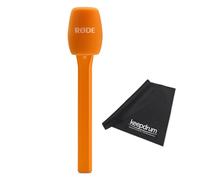 Rode Interview - Micro adattatore manuale per sistema micromicrofono wireless, colore: Arancione con panno in microfibra Keepdrum