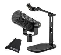 Rode - Microfono Podmic USB con treppiede da tavolo DS-3 e panno Keepdrum