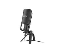 Rode NT-USB Microfono a Condensatore con Filtro Anti-pop e Supporto da Tavolo, Compatibile con iPad, Nero/Antracite