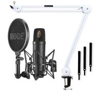 Rode NT1-Kit - Microfono da studio con treppiede a braccio articolato Keepdrum, bianco