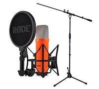 Rode NT1 - Microfono da studio Signature Arancione con supporto per microfono Keepdrum