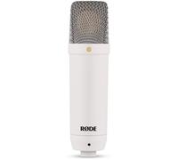 RØDE NT1 Signature Series Microfono a Condensatore a Diaframma Largo con Supporto Antiurto, Filtro Anti-pop e Cavo XLR per Produzione Musicale, Registrazione Vocale, Streaming e Podcasting (Bianco)
