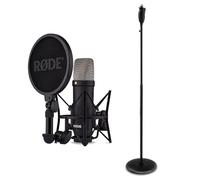Rode NT1 Signature - Microfono da studio con supporto per microfono Keepdrum, colore nero