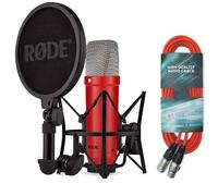 Rode NT1 Signature Red Microfono da studio Rosso + keepdrum Cavo XLR Rosso