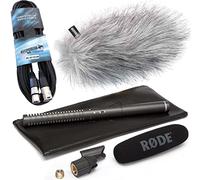 Rode NTG-2 - Microfono direzionale NTG2 + protezione antivento Keepdrum WS-WH + cavo microfono XLR 6 m