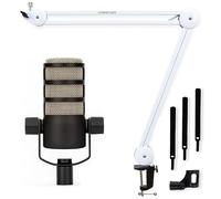 Rode Podmic - Microfono Podcast con keepdrum MS138, braccio articolato, colore: Bianco