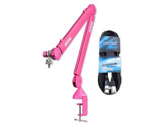 Rode PSA1+ Plus Braccio microfono da tavolo braccio articolato rosa con cavo keepdrum XLR
