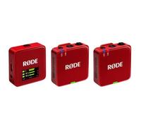 Rode Sistema microfonico digitale Wireless GO (Gen. 3), a 2 canali, senza fili rosso