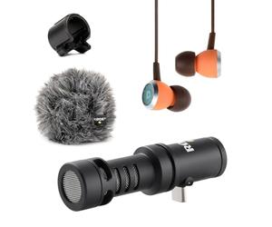 Rode Videomic Me-C+ - Microfono USB-C per smartphone iOS e Android con auricolari Audiofly