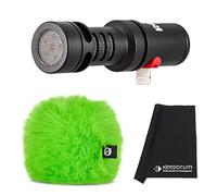 Rode Videomic Me-L - Microfono per dispositivi iOS + protezione antivento WS9 verde + panno in microfibra Keepdrum