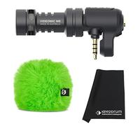 Rode Videomic Me Microfono direzionale a condensatore per dispositivi mobili + WS9 Deluxe Antivento Verde + panno in microfibra Keepdrum