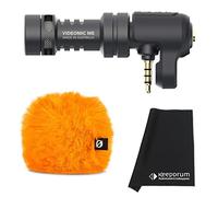 Rode Videomic Me - Microfono direzionale a condensatore per smartphone con presa da 3,5 mm + WS9 Deluxe antivento arancione + panno in microfibra Keepdrum