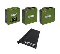 Rode Wireless GO Gen 3 - Sistema radio per microfono wireless a 2 canali, con panno in microfibra Keepdrum