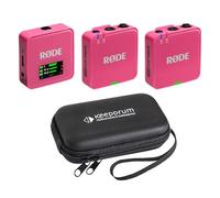 Rode Wireless GO Gen 3 - Sistema radio wireless a 2 canali, colore: Rosa con custodia morbida Keepdrum