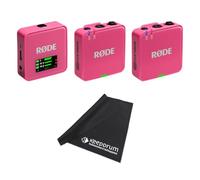 Rode Wireless GO Gen 3 - Sistema radio wireless a 2 canali, colore: Rosa con panno in microfibra Keepdrum