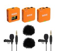 Rode Wireless GO Gen 3 - Sistema radio wireless a 2 canali con microfono Lavalier GO e 2 paravento Keepdrum