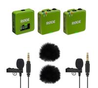 Rode Wireless GO Gen 3 - Sistema radio wireless a 2 canali con microfono Lavalier GO e 2 paravento Keepdrum