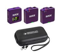 Rode Wireless GO Gen 3 - Sistema radio wireless a 2 canali, viola con custodia morbida Keepdrum