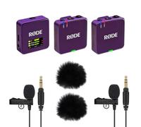 Rode Wireless GO Gen 3 - Sistema wireless a 2 canali, con 2 microfono Lavalier GO e 2 paravento Keepdrum
