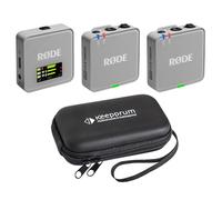 Rode Wireless GO Gen 3 - Sistema wireless per microfono a 2 canali, grigio pietra con custodia morbida Keepdrum