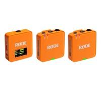 RØDE Wireless GO (Gen 3) - Microfono wireless compatto - Audio cristallino, registrazione a 32 bit float, controllo automatico del livello, per telefoni, fotocamere e computer (Arancione)