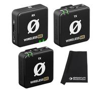 Rode Wireless ME Microfono System + Wireless ME TX modulo di trasmissione microfono aggiuntivo + panno in microfibra Keepdrum