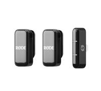 RODE Wireless Micro Sistema Microfonico Wireless per Smartphone, Due Trasmettitori, Ricevitore Lightning, Custodia di Ricarica (Nero)