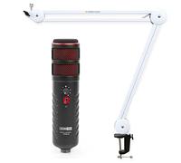 Rode X XDM-100 - Microfono per altoparlante USB + treppiede Keepdrum MS138, colore: Bianco
