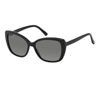 Rodenstock R3323 D HC 57 Women's Butterfly Sunglasses - Black Frame, Grey Lenses