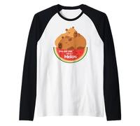 Rodents Summer Fruits One in a Melon Capybara Maglia con Maniche Raglan