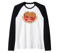 Rodents Summer Fruits One in a Melon Capybara Maglia con Maniche Raglan