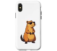 Rodents, Wild Animal Lovely Cute Capybara Custodia per iPhone X/XS