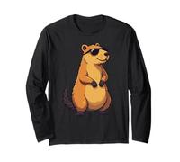 Rodents, Wild Animal Lovely Cute Capybara Maglia a Manica