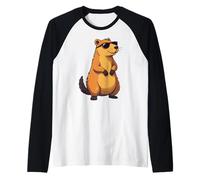 Rodents, Wild Animal Lovely Cute Capybara Maglia con Maniche Raglan