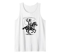 Rodeo Cowboy, xilografia Western Vintage Look Canotta