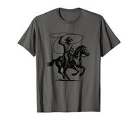 Rodeo Cowboy, xilografia Western Vintage Look Maglietta